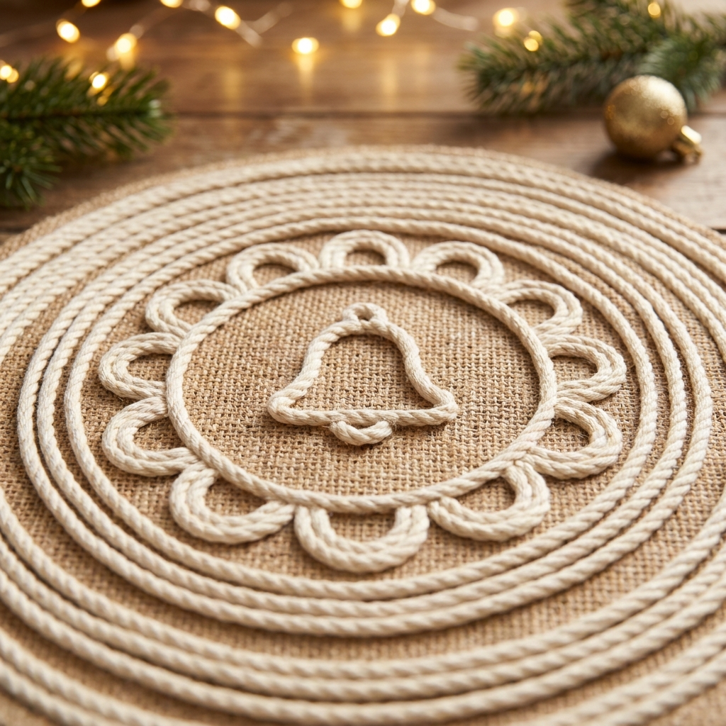 Peças finalizadas na mesa decorada de Natal 2